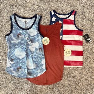 BUNDLE OF NEW: Colorful Planet Kids' Tank Tops - Casual Layering